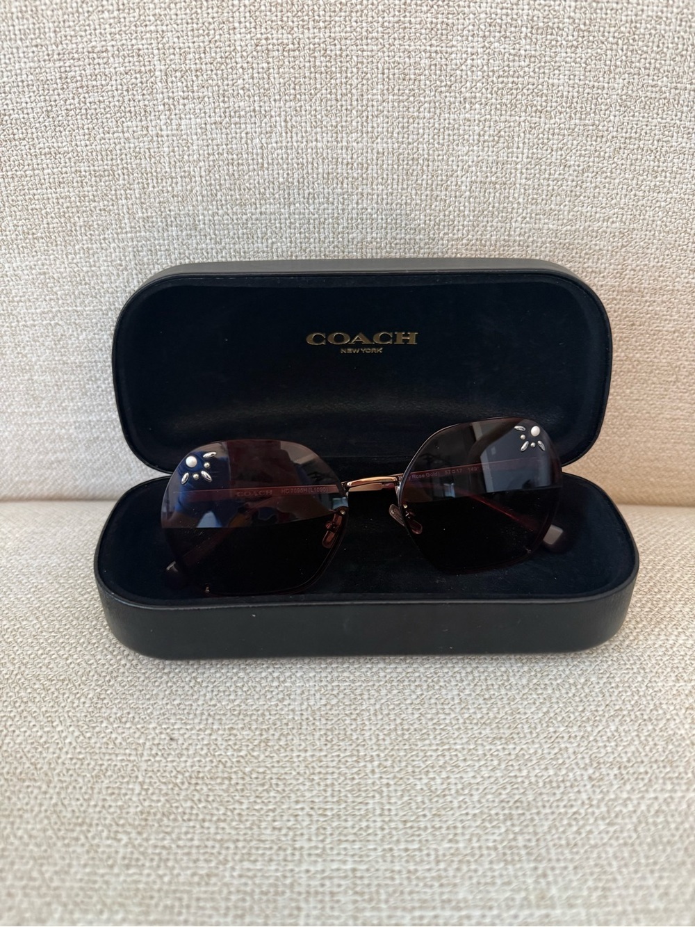Coach Prairie Rivets Hexagon Sunglasses - Picture 10 of 10